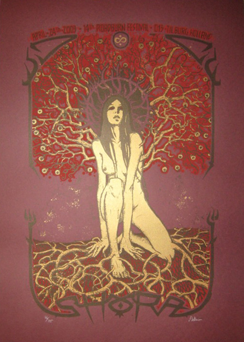 Malleus silkscreen siebdruck concertposter poster prints art prints rock art dark nouvou