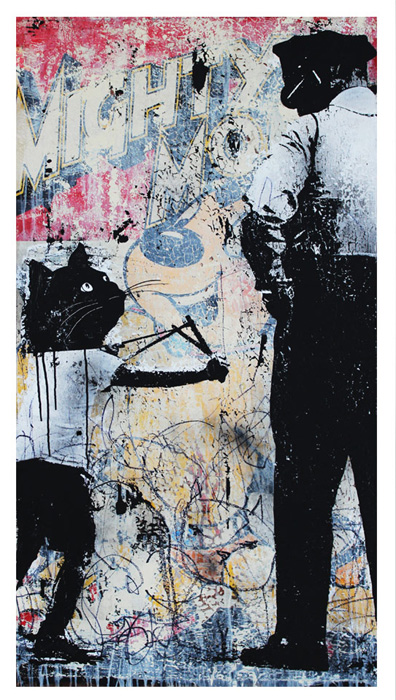 Bask 2013 David & Goliath screenprint by Bask urban art street art