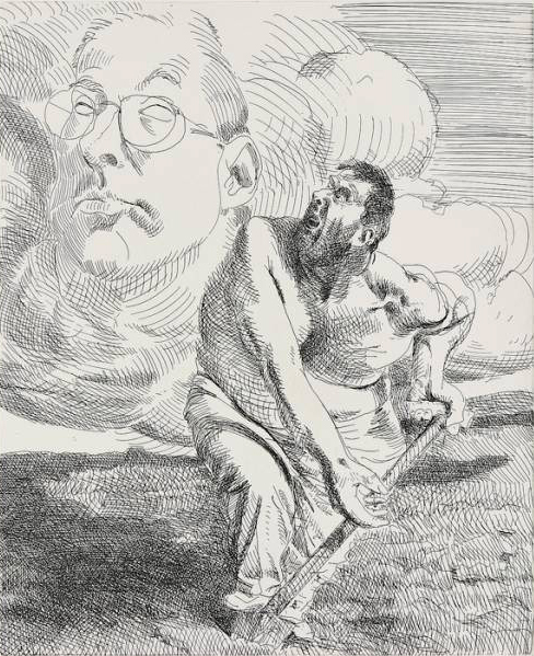 Belo Horizonte Erscheinung Lithografie Johannes Grützke Holzschnitt Radierung Schabradierung Offsetdruckt Druckgrafik Kaltnadelradierung