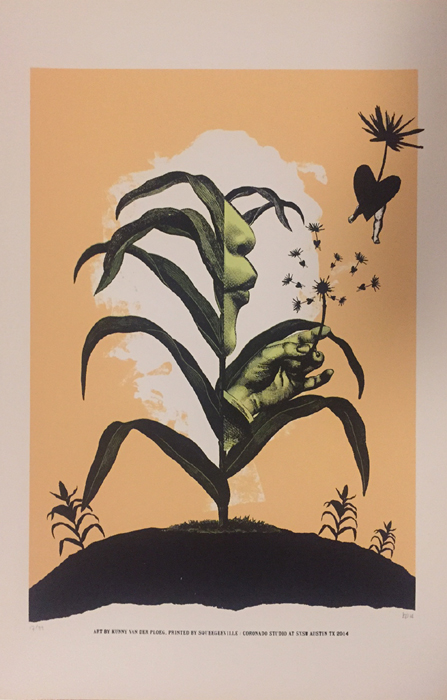 Kunny van der Ploeg siebdruck silkscreen conzert poster art of rock 'spread love'