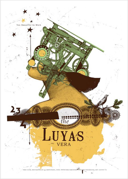Kunny van der Ploeg siebdruck silkscreen conzert poster art of rock the Luyas