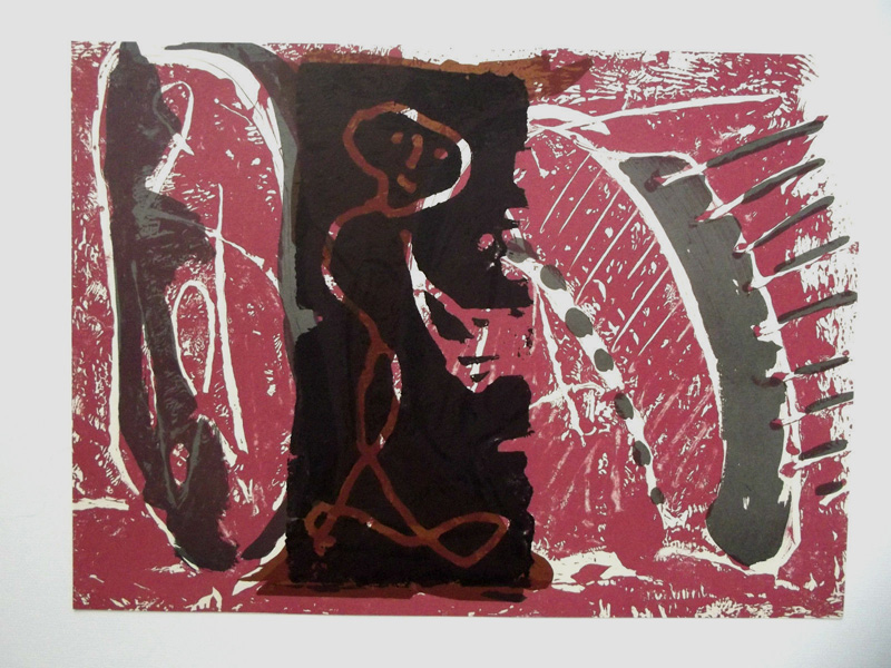 MARKUS LÜPERTZ Zwischenraumgespenster 5 Grafik Lithografie Litho Siebdruck screenprint Original Druckgrafik Druck Print Junge wilde