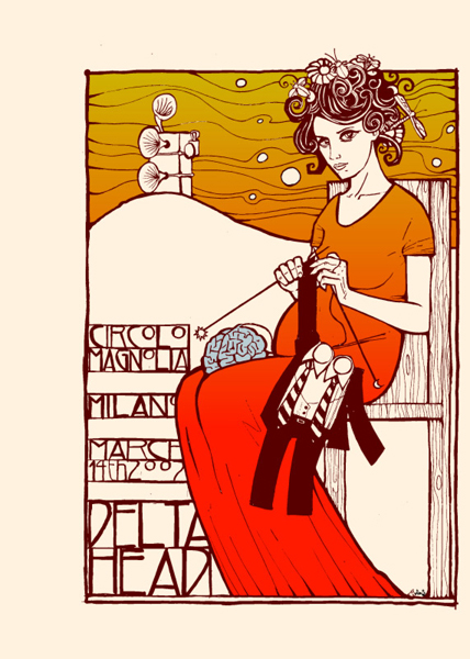 Malleus deltahead silkscreen siebdruck concertposter poster prints art prints rock art dark nouvou