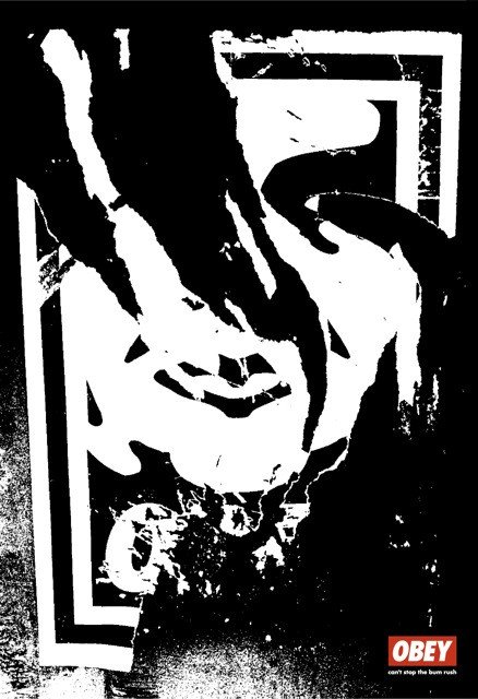 Shepard Fairey Obey offset lithograph 2004 ripped of