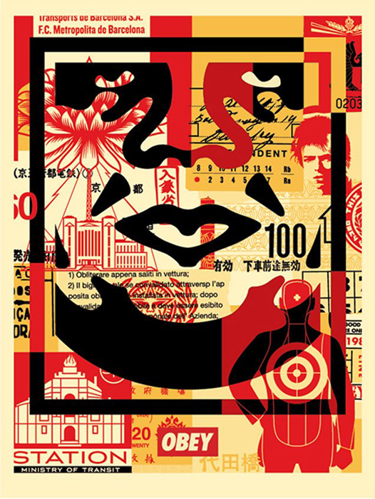 Shepard Fairey Obey offset poster 2016 face poster