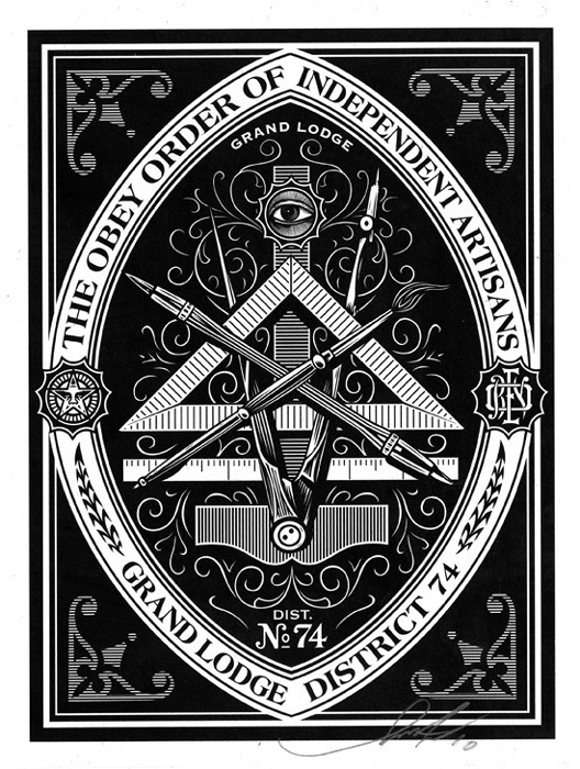 Shepard Fairey Obey silkscreen Siebdruck 2009 obey orde
