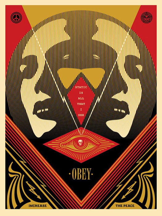 Shepard Fairey Obey silkscreen Siebdruck 2016 I see static