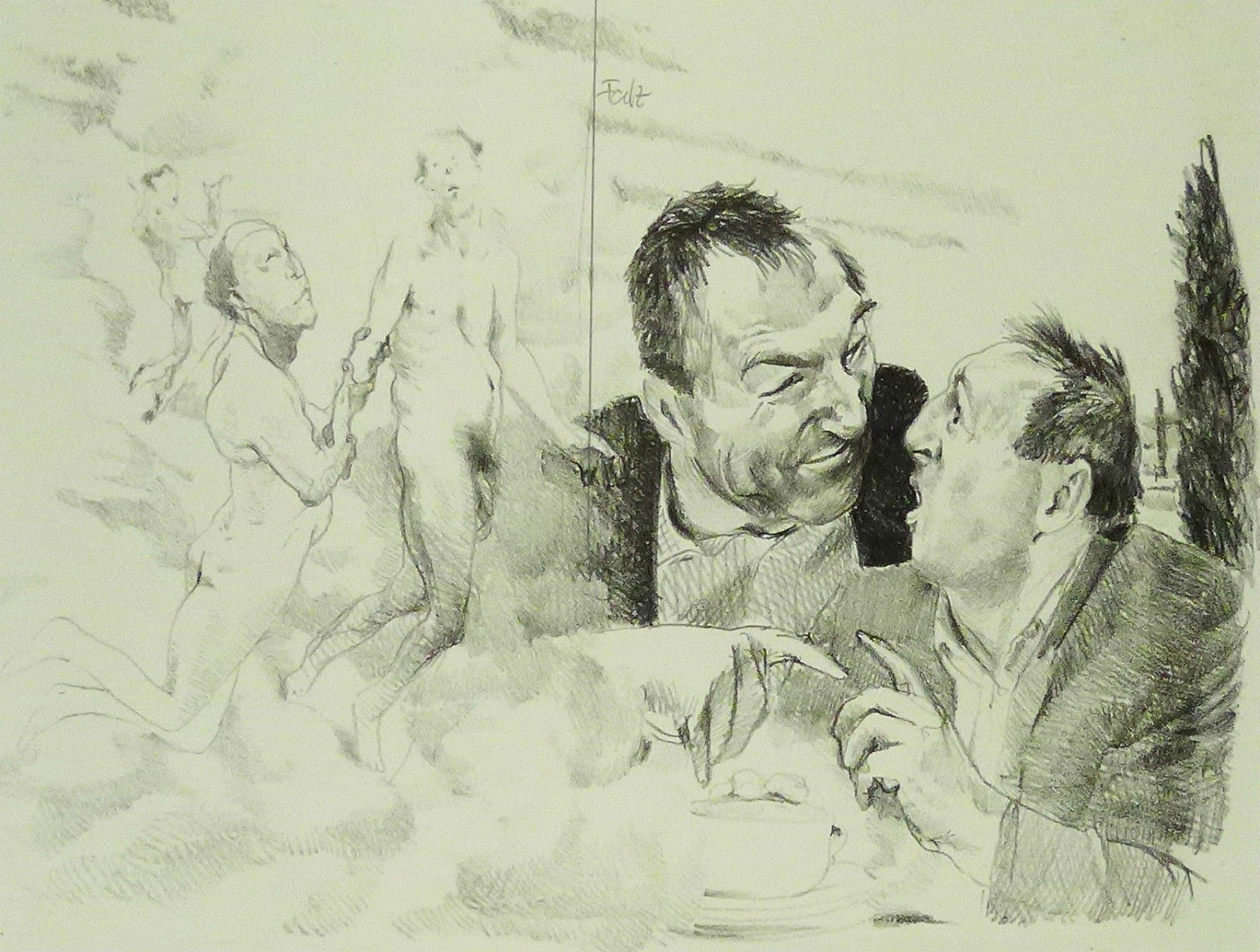 Steinzeichnungen 13 Lithografie Johannes Grützke Holzschnitt Radierung Schabradierung Offsetdruckt Druckgrafik Kaltnadelradierung