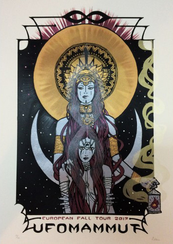 Malleus silkscreen siebdruck concertposter poster prints art prints rock art dark nouvou