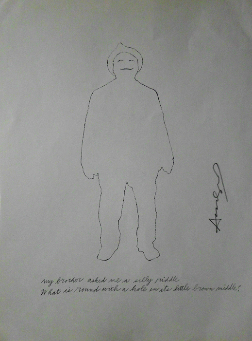 Andy Worhol original pencil silkscreen on paper