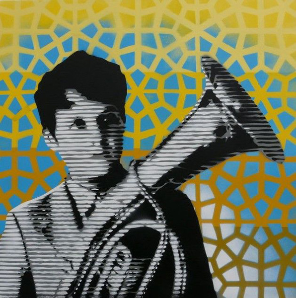 Pepe Berretto street art stancil spray paint