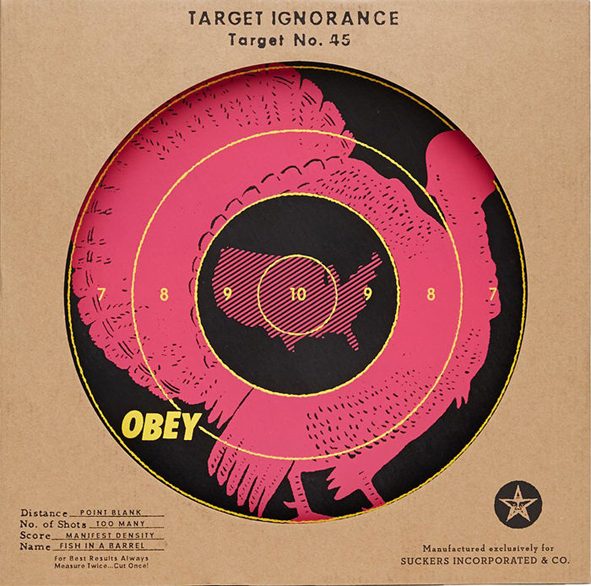 shepard fairey screenprint target ignorance