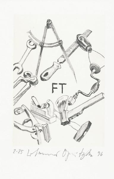 FT IM WERKZEUGKRANZ Der Frauentunnel 15 Lithografie Johannes Grützke Holzschnitt Radierung Schabradierung Offsetdruckt Druckgrafik Kaltnadelradierung