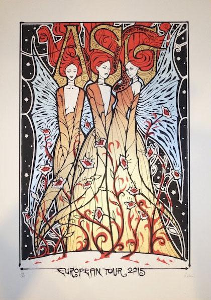 ASG 2015 Malleus ASG silkscreen siebdruck concertposter poster prints art prints rock art dark nouvou