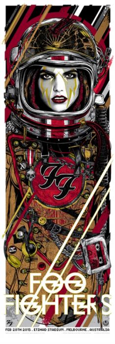 Rhys Cooper Foo Fighters siebdruck screenprint art of rock Rhys Cooper Foo Fighters siebdruck screenprint art of rock
