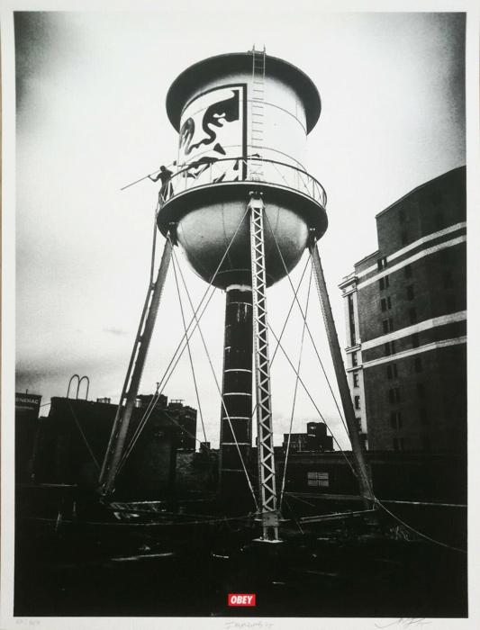 Shepard Fairey ICON WATER TOWER Shepard Fairey ICON WATER TOWER