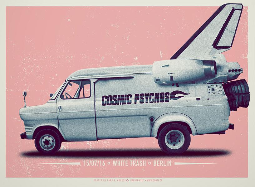 COSMIC PSYCHOS Douze COSMIC PSYCHOS art gallery buy street art screenprint poster art of rock
