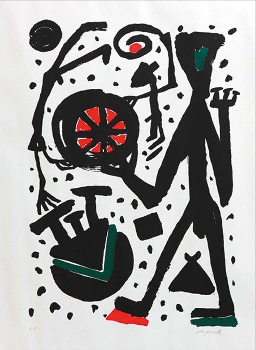 penk mann und weltrad A.R. Penck Ralf Winkler Siebdruck Serigrafie e.A. Neoexpressionismus penk mann und weltrad A.R. Penck Ralf Winkler Siebdruck Serigrafie e.A. Neoexpressionismus